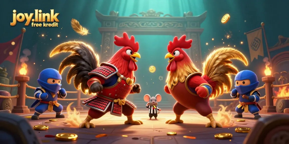 Engage in thrilling action at joy.link free kredit, featuring fighting roosters in a captivating arena.