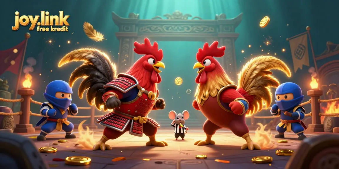Engage in thrilling action at joy.link free kredit, featuring fighting roosters in a captivating arena.