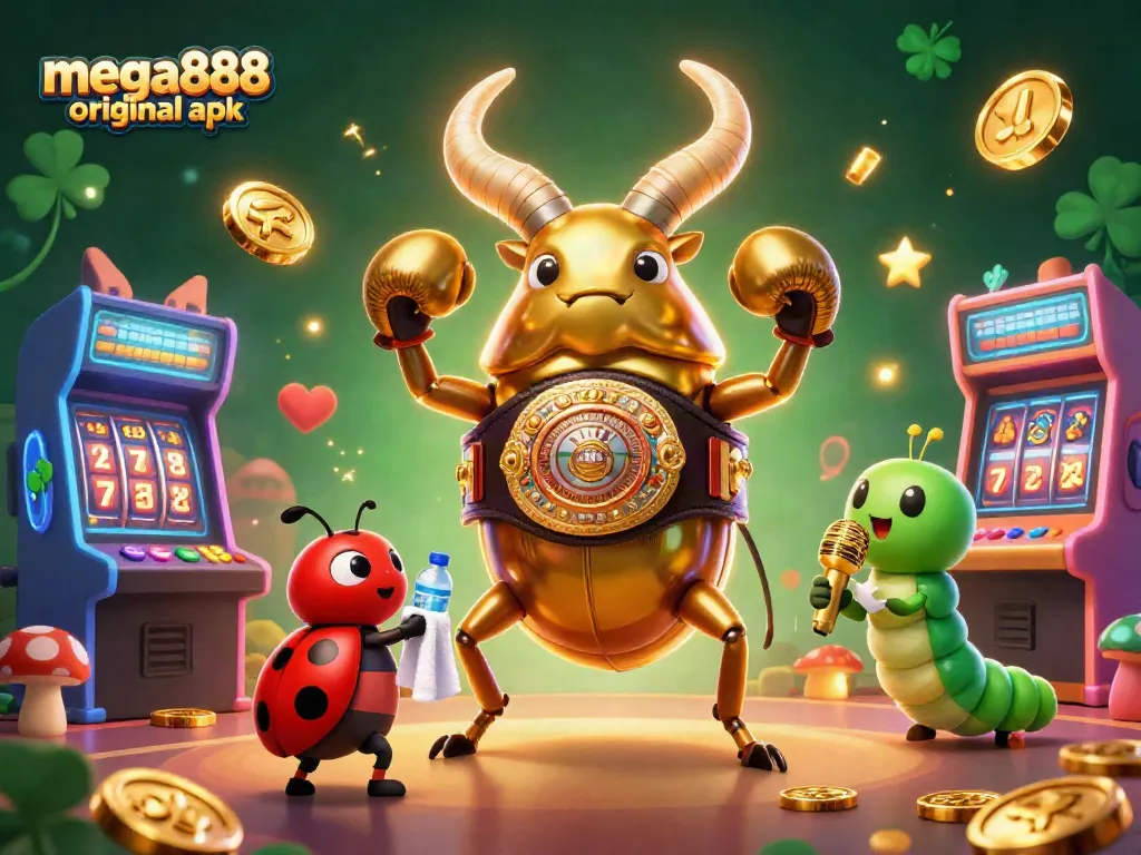 Exciting mega888 original apk casino scene featuring vibrant characters and game elements for players.