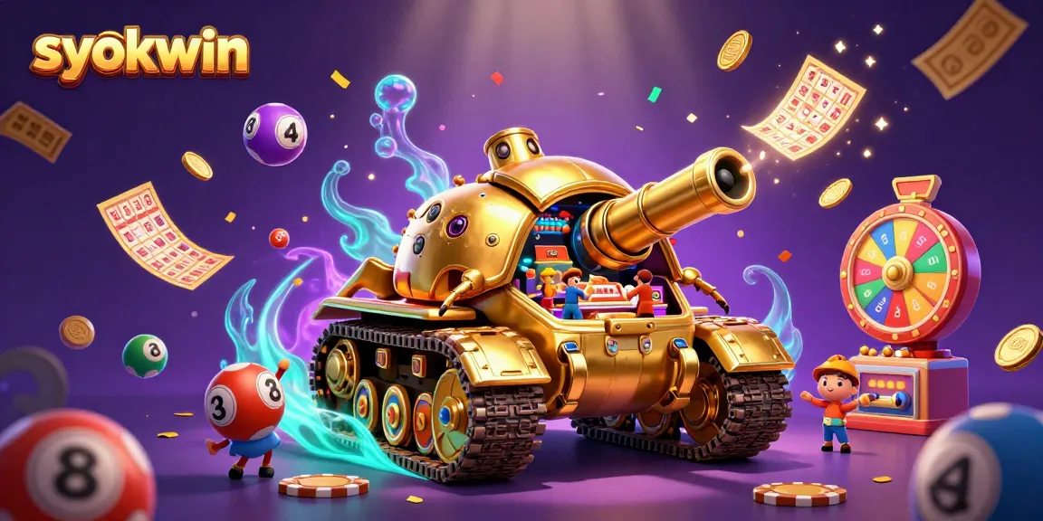 Experience the excitement of syokwin with a golden beetle tank revealing a vibrant casino scene.