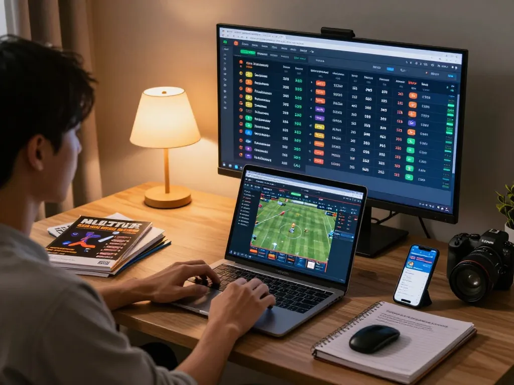 Analyzing keo nha cai odds on multiple screens for informed betting.